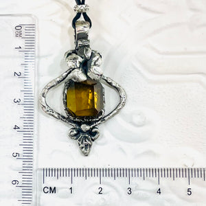 Smoky Quartz Frangipani Pendant