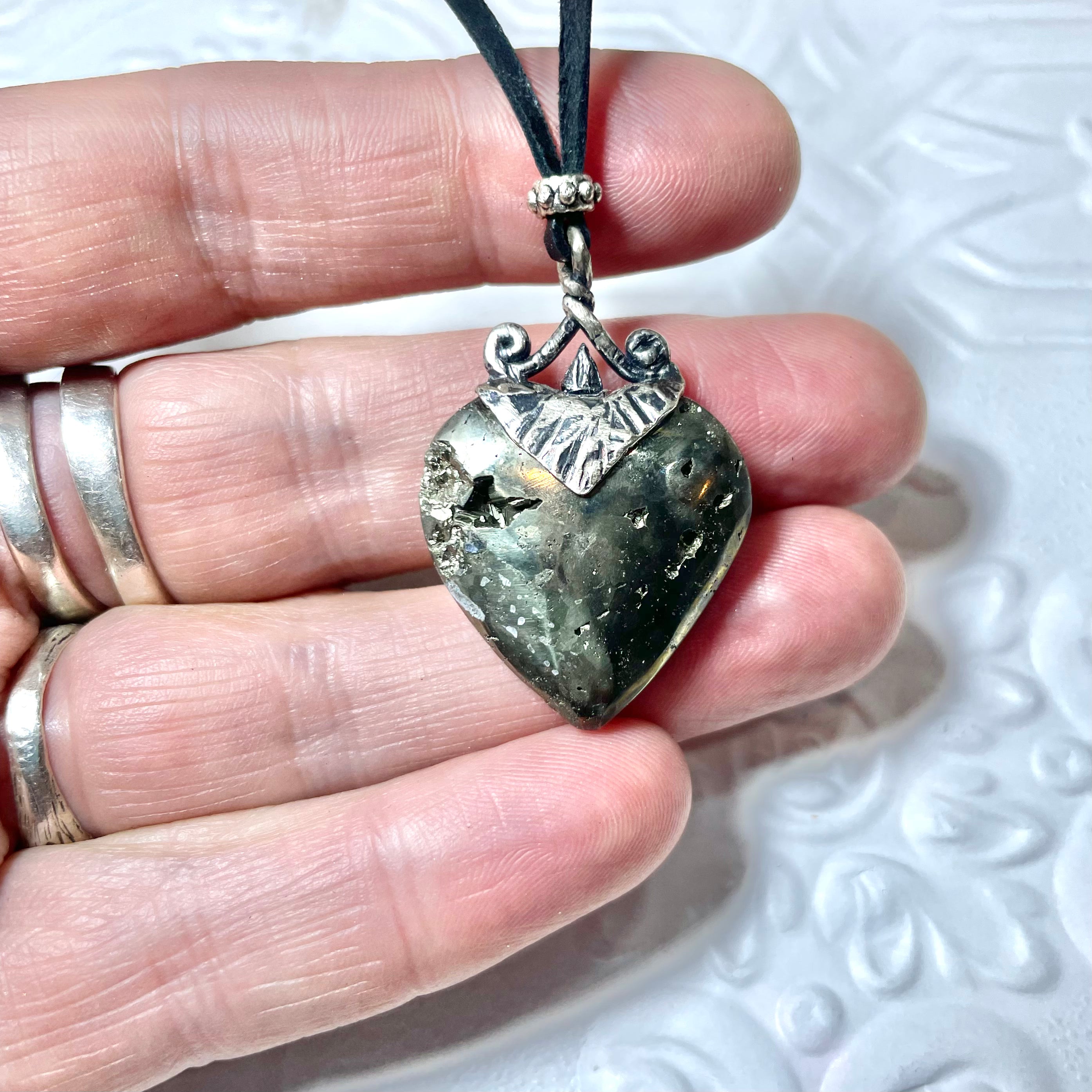 Pyrite Heart Pendant