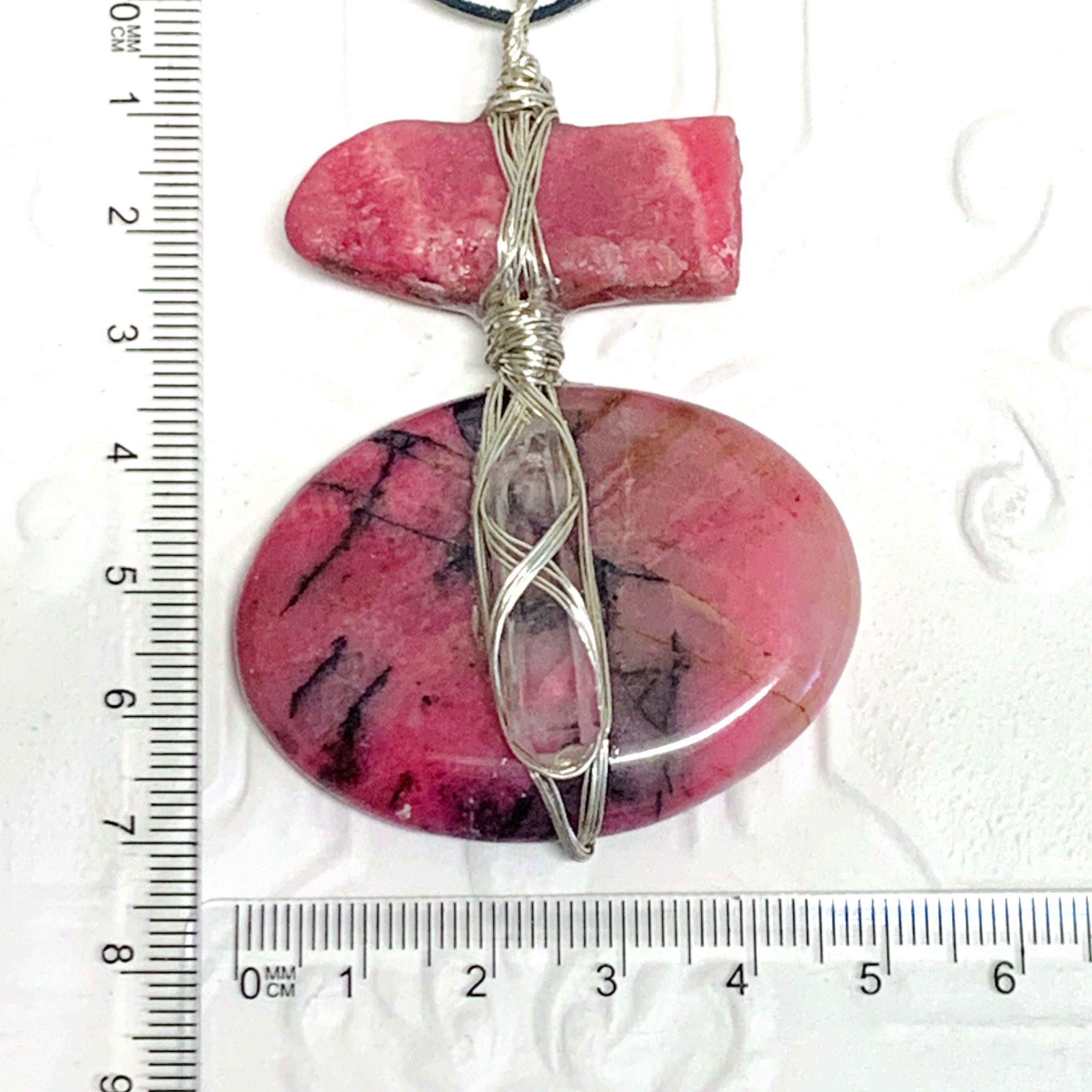 Rhodonite and Quartz Necklace